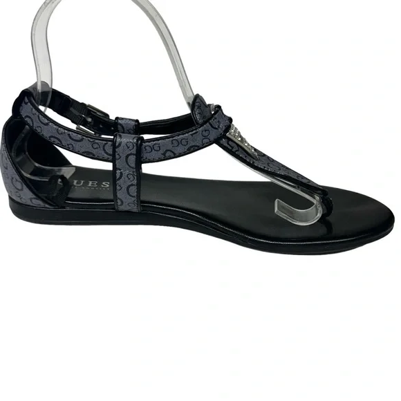 Guess T Strap Buckle Flat Sandals Womens Size 8.5 M - Picture 6 of 8